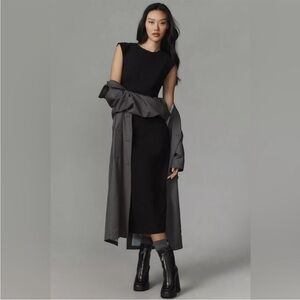 NWOT Anthropologie size XSP Midi dress in black